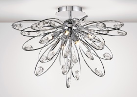 IL31645  Harlow Crystal Ceiling 6 Light